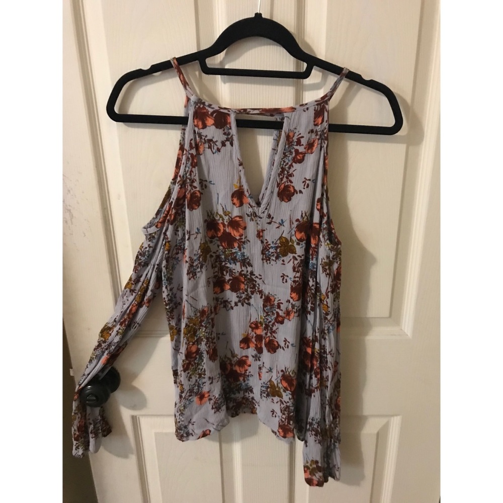 long sleeve floral blouse